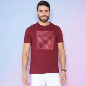 Camiseta Poá<BR>- Bordô & Vermelha