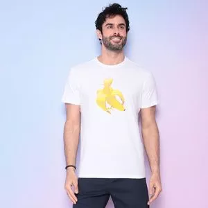Camiseta Banana<BR>- Branca & Amarela