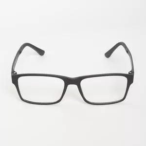 Armação Retangular Para Óculos De Grau<BR>- Preta<BR>- Triton Eyewear