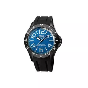 Relógio Analógico E674<BR>- Preto & Azul<BR>- Jean Vernier