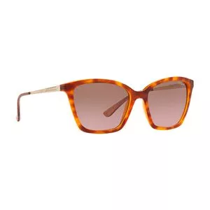Óculos De Sol Retangular<BR>- Laranja & Dourado<BR>- Vogue