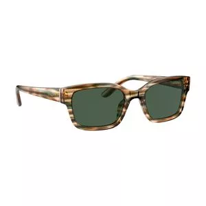 Óculos De Sol Retangular<BR>- Marrom & Verde Escuro<BR>- Vogue