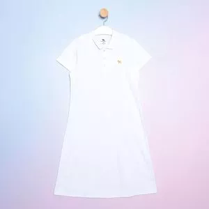 Vestido Infantil Com Logo<BR>- Branco