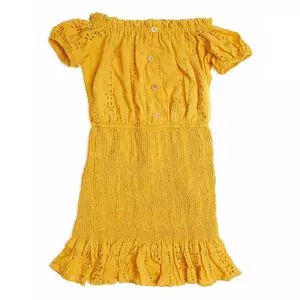 Vestido Infantil Em Laise<BR>- Amarelo<BR>- I Am Just For Little