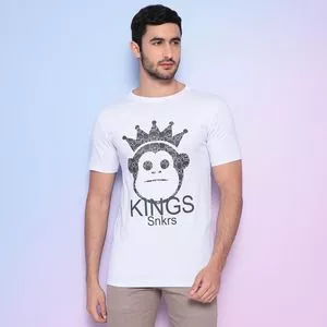 Camiseta Kings Snkrs®<BR>- Branca & Preta