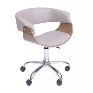 Cadeira Office Elba<BR>- Fendi & Prateada<BR>- 86x60x40cm<BR>- Or Design