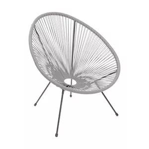 Cadeira Acapulco<BR>- Cinza & Preta<BR>- 85x74x48cm<BR>- Or Design