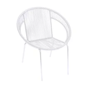 Cadeira Cancun<BR>- Branca<BR>- 79x73x43cm<BR>- Or Design