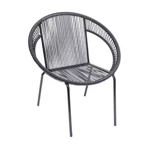 Cadeira Cancun<BR>- Preta<BR>- 79x73x43cm<BR>- Or Design