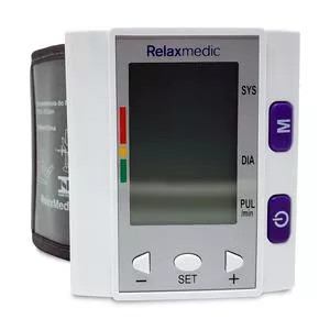 Medidor De Pulso De Pressão Sanguínea Pocket Control<BR>- Branco & Cinza<BR>- 13x9,8x5,5cm<BR>- Relax Medic