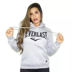 Blusão Mescla Com Logo<BR>- Cinza & Preto<BR>- Everlast