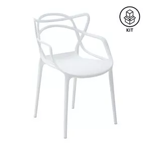 Conjunto De Cadeiras Allegra<BR>- Branco<BR>- 4Pçs<BR>- Rivatti