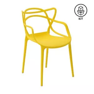 Conjunto De Cadeiras Allegra<BR>- Amarelo<BR>- 2Pçs<BR>- Rivatti