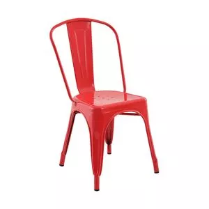 Cadeira Iron<BR>- Vermelha<BR>- 84,5x45x53cm<BR>- Rivatti