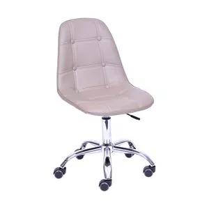 Cadeira Office Eames Botonê<br /> - Fendi & Prateada<br /> - 83x44x39cm<br /> - Or Design