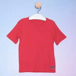 Camiseta Infantil Com Tag<BR>- Vermelha<BR>- L'ete
