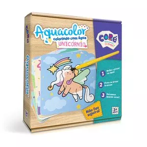Aquacolor Unicórnio<BR>- Azul & Branco<BR>- 7Pçs<BR>- Toyster