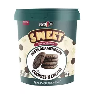 Pasta De Amendoim Sweet<BR>- Cookies & Cream<BR>- 500g<BR>- Power One