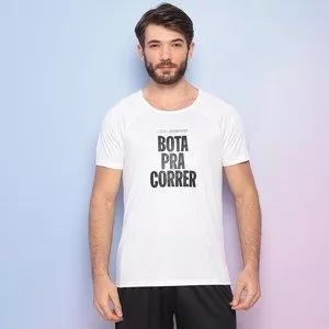 Camiseta Com Inscrição<BR>- Branca & Preta