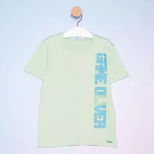 Camiseta Infantil Game Oliver<BR>- Verde Claro & Azul