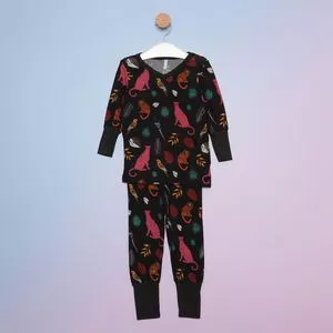 Pijama De Blusa & Calça Jogger<BR>- Preta & Vermelha<BR>- Jogê