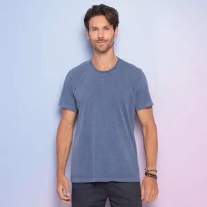 Camiseta Estonada<BR>- Azul Marinho<BR>- Wrangler