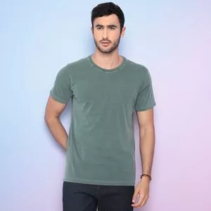 Camiseta Estonada<BR>- Verde Militar<BR>- Wrangler