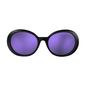 Óculos De Sol Arredondado<BR>- Roxo & Preto<BR>- Polaroid