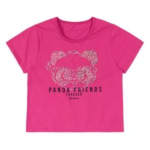 Blusa Infantil Panda<BR>- Pink & Preta<BR>- Brandili