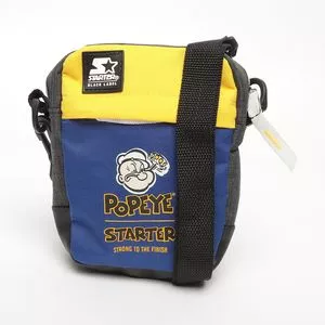 Bolsa Transversal Popeye®<BR>- Amarela & Azul<BR>- 17x12,5x7cm<BR>- Oakley