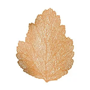 Lugar Americano Leaf<BR>- Rosê Gold<BR>- 47x36cm<BR>- Wolff