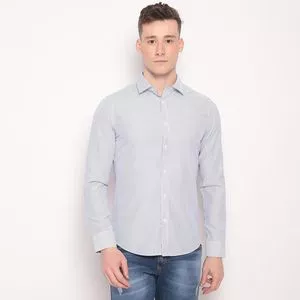 Camisa Listrada<BR>- Azul Claro & Off White<BR>- Zero