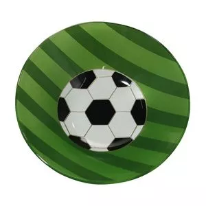 Bowl Bola De Futebol<BR>- Verde Escuro & Branco<BR>- 4xø16cm<BR>- Decor Glass