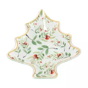 Ornamento Decorativo Árvore De Natal<BR>- Branco & Verde Claro<BR>- 2x19,5x16,8cm<BR>- Decor Glass