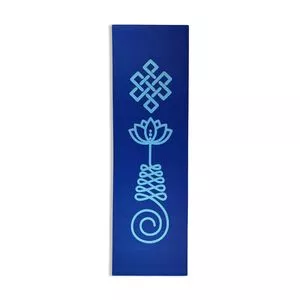 Tapete Para Yoga Premium Com Alça<BR>- Azul Marinho & Azul Claro<BR>- 61x200cm<BR>- GiliStore