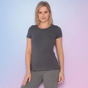 Camiseta Lisa<BR>- Cinza Escuro<BR>- Basicamente