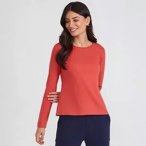 Blusa Lisa<BR>- Laranja<BR>- Basicamente