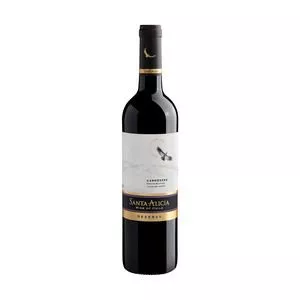 Vinho Santa Alicia Tinto<BR>- Carménère<BR>- 2018<BR>- Chile, Valle del Maipo<BR>- 750ml<BR>- Santa Alicia