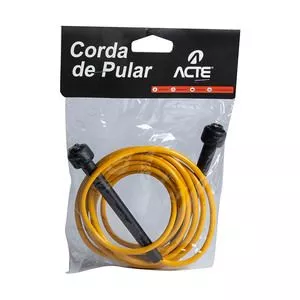 Corda De Pular<BR>- Amarela & Preta<BR>- 2x290x0,5cm<BR>- ACTE