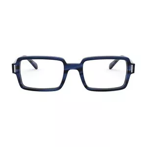 Armação Retangular Para Óculos De Grau<BR>- Azul Marinho & Preta<BR>- Ray-Ban