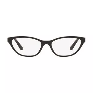 Armação Arredondada Para Óculos De Grau<BR>- Preta<BR>- Vogue