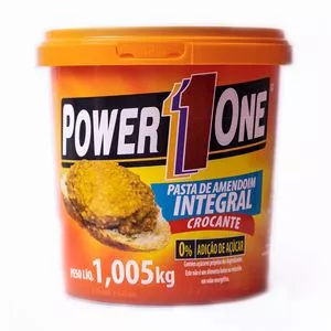 Pasta De Amendoim Integral<BR>- Crocante<BR>- 1,005Kg<BR>- Power One