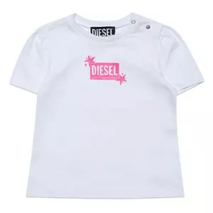 Blusa Infantil Diesel®<BR>- Branca & Rosa