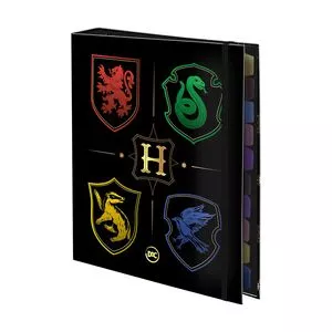 Fichário Universitário Harry Potter<BR>- Preto & Vermelho<BR>- 48 Folhas<BR>- 30x24,7x4,2cm<BR>- Dac