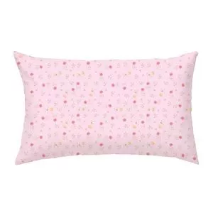 Travesseiro Floral<BR>- Rosa Claro & Pink<BR>- 35x28cm<BR>- 103 Fios