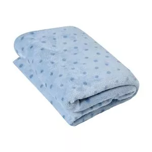 Cobertor Poá<BR>- Azul Claro & Azul<BR>- 90x70cm