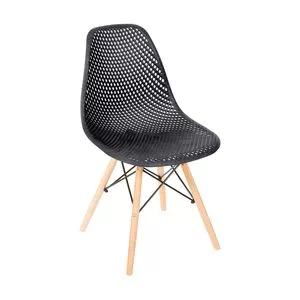 Cadeira Eames Colmeia<br /> - Preta & Bege<br /> - 83x44x39cm<br /> - Or Design