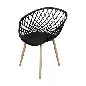 Cadeira Loa<BR>- Preta & Bege<BR>- 80x61,5x57cm<BR>- Or Design