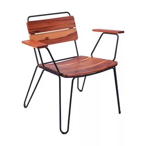 Cadeira Tarsila<BR>- Marrom & Preta<BR>- 74,4x75,7x61,7cm<BR>- Tramontina