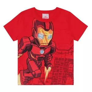 Camiseta Infantil Homem De Ferro®<BR>- Vermelha & Amarela<BR>- Brandili